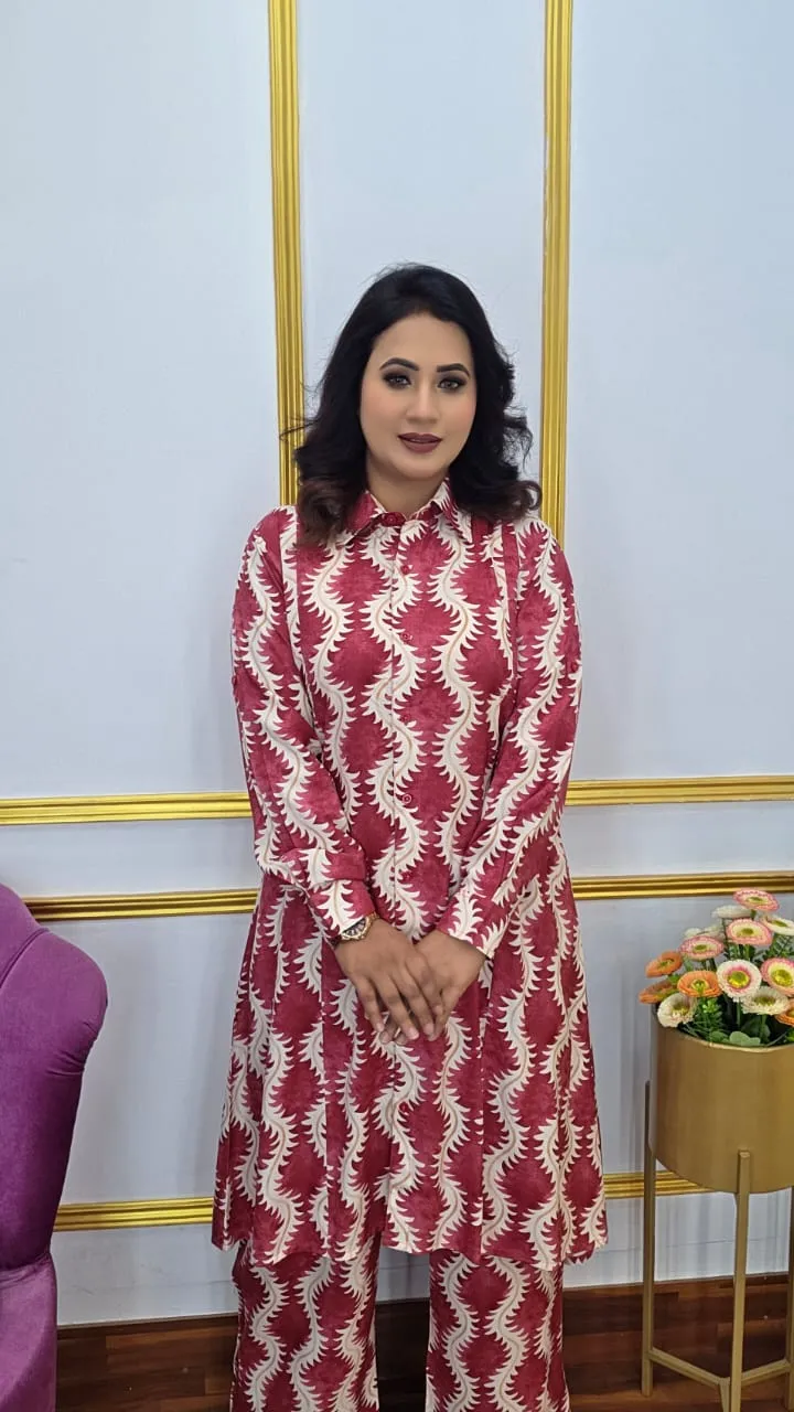 Linen Co-ords Set &ndash; Button-Down Shirt Pant