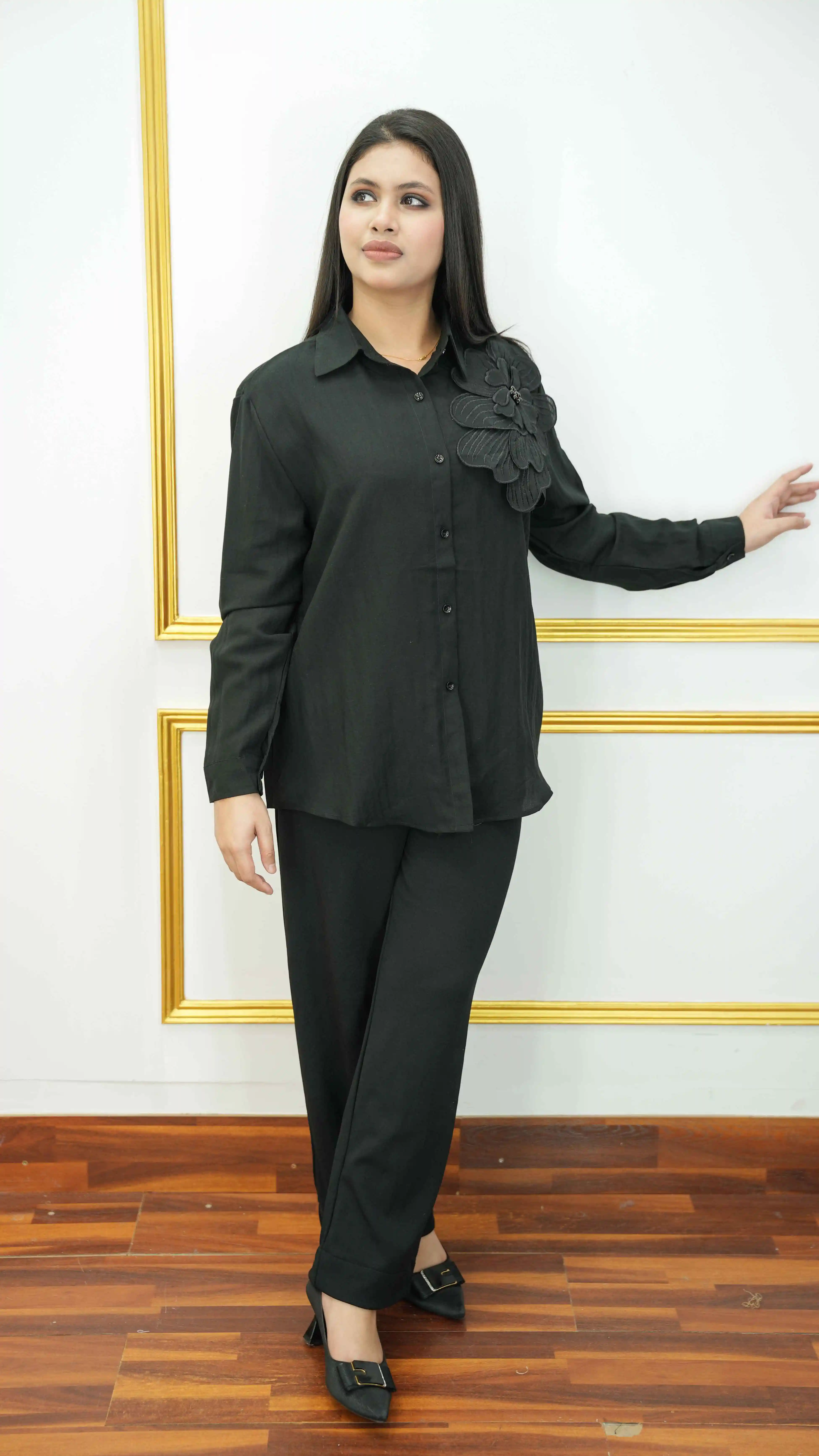 Women's Luxury Cotton Embroidered Thai Shirt