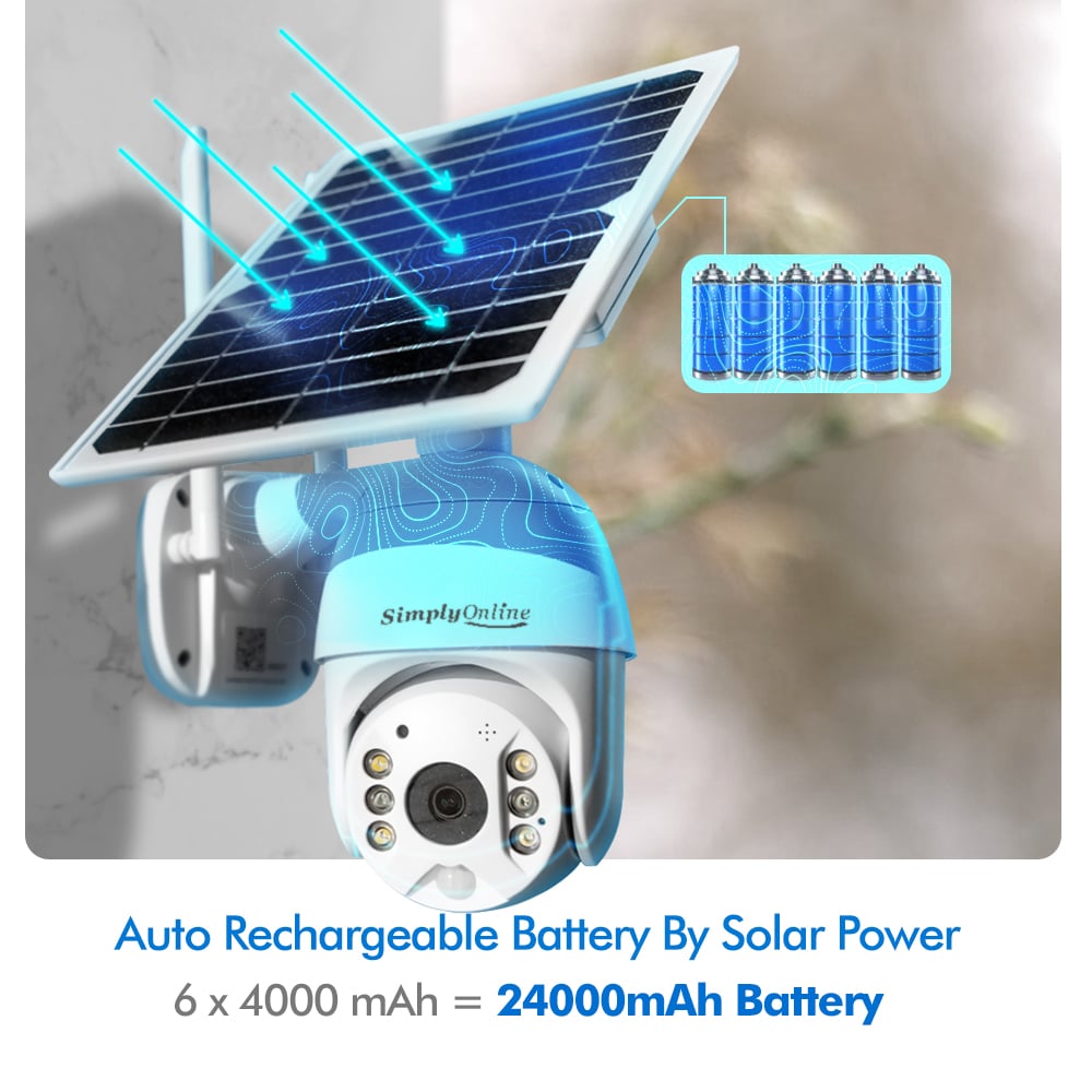 4G Solar Camera PTZ – Metal 4MP Black - Image 3