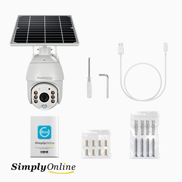 4G Solar Camera PTZ - Metal 4MP White - Image 7