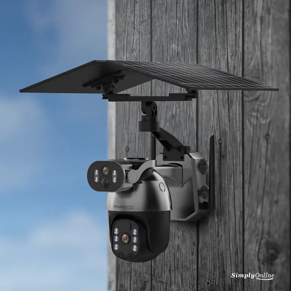 4G Solar Dual Camera PTZ Charcoal - Dual-Lens - Image 3