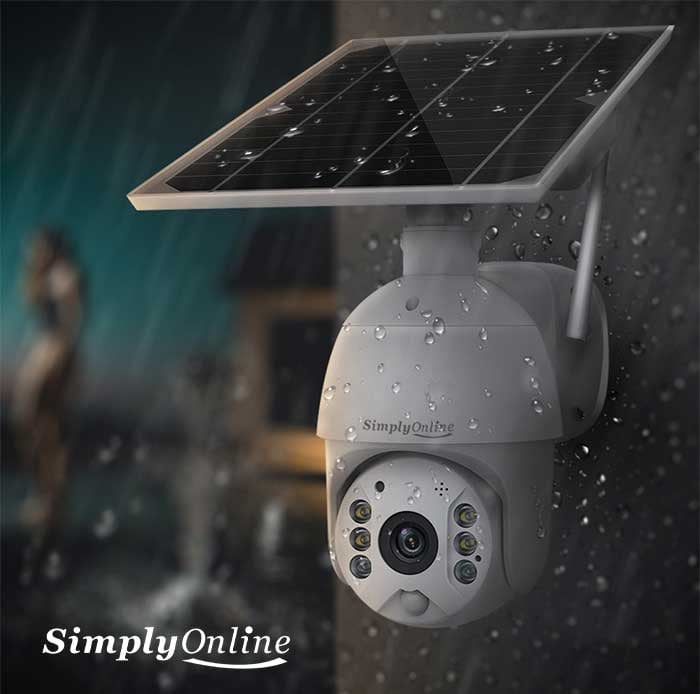4G Solar Camera PTZ - Metal 4MP White - Image 2