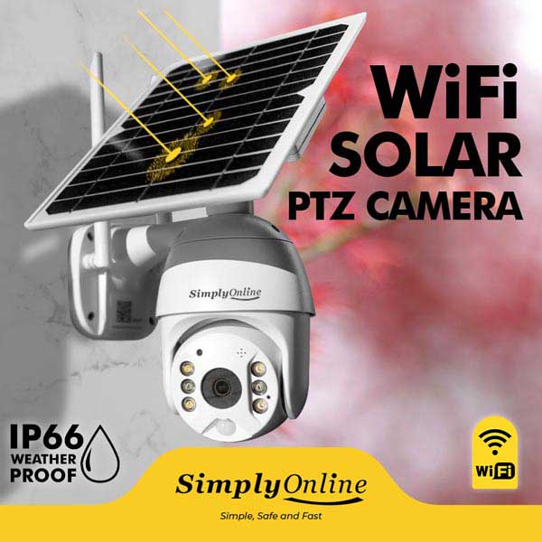 WiFi Solar Camera PTZ (3MP)- Metal Casing Black - Image 8