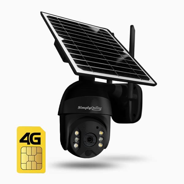 4G Solar Camera PTZ – Metal 4MP Black