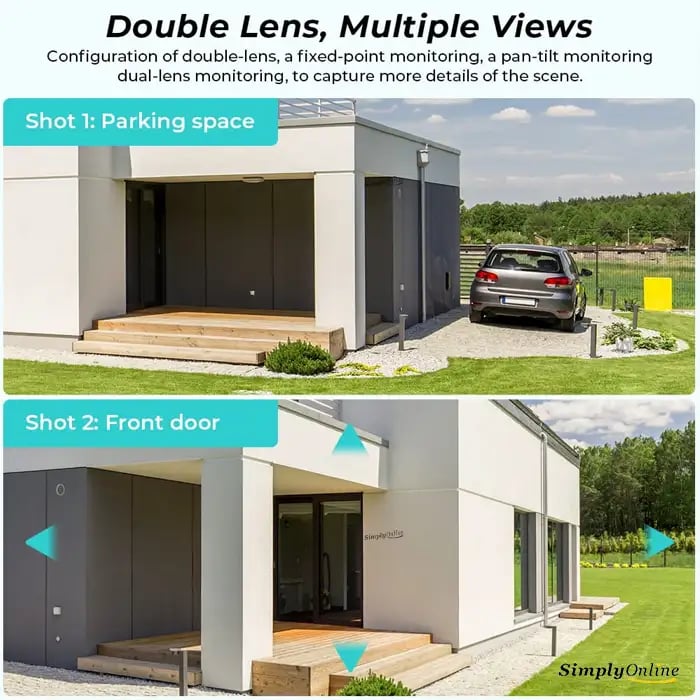 WiFi Dual Camera PTZ + Siren / Alarm - Dual Lens - Image 4
