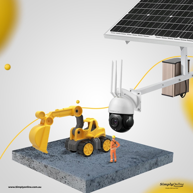 building site solar security cameras