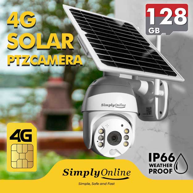 4G Solar Camera PTZ - Metal 4MP White - Image 8