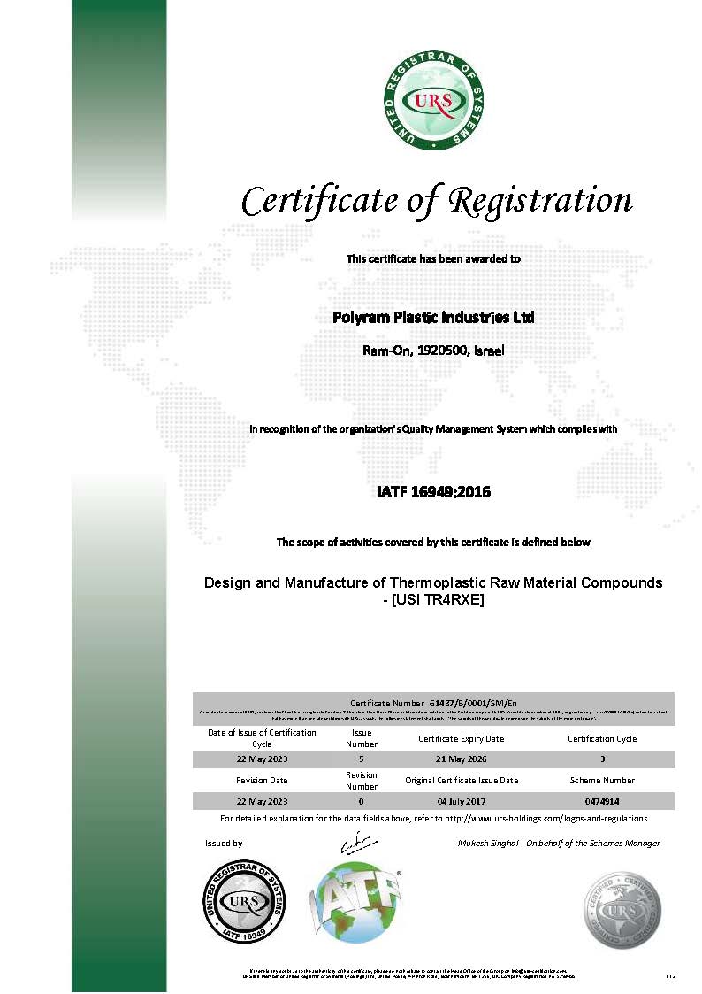 CERTIFICATES | SPZ Polymer