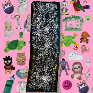 The Spaghetti IMPERFETTO Manifesto Scarf- Black -