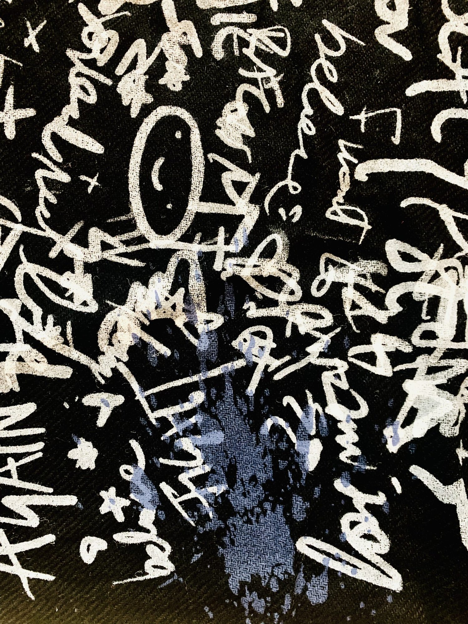 The Spaghetti IMPERFETTO Manifesto Scarf- Black - - Image 3