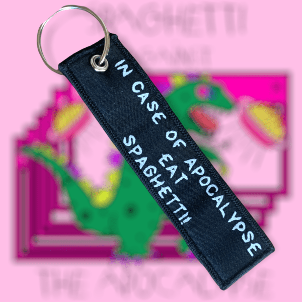 EAT SPAGHETTI - Double KEYCHAIN - - Image 2