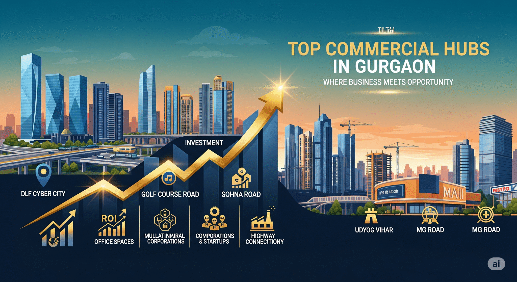 Best place to invest in commercial property in Gurgaon