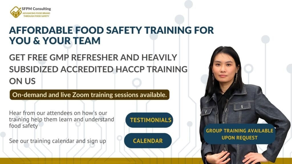 Affordable food safety training