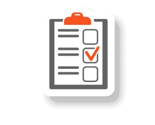 A clipboard with a checklist on it for it support.