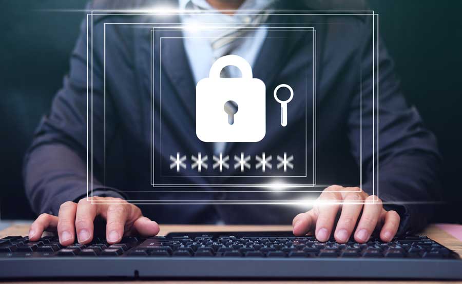 Lock and password symbol