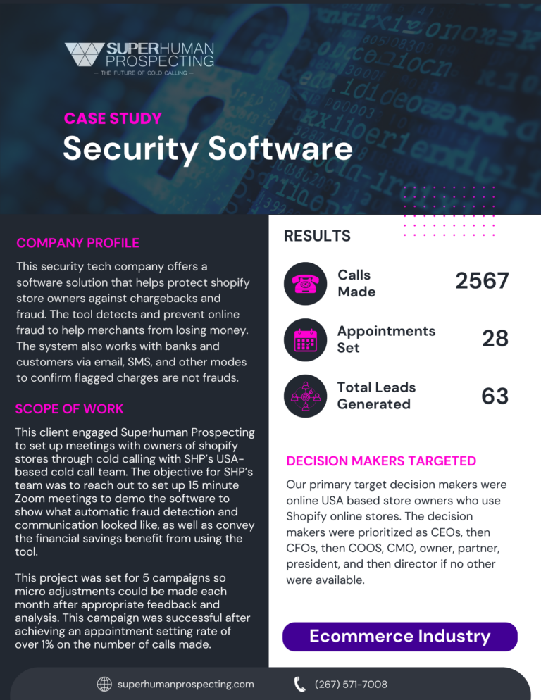 Infographic case study on security software for eCommerce.