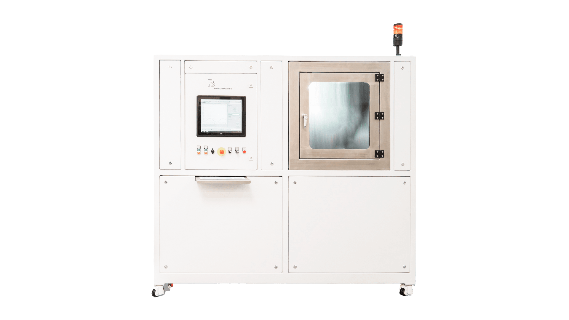 banco di prova funzionale con PC touch integrato di Poppe + Potthoff Maschinenbau