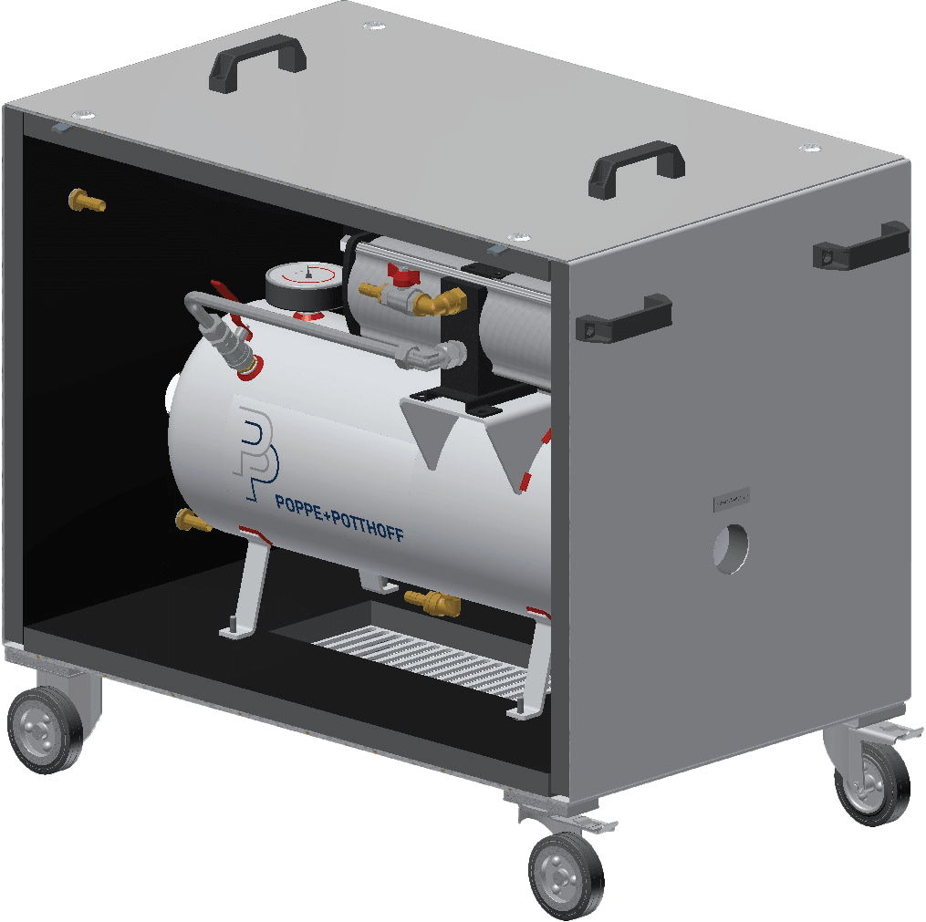Schallschutzkammer für Druckluftnachverdichter