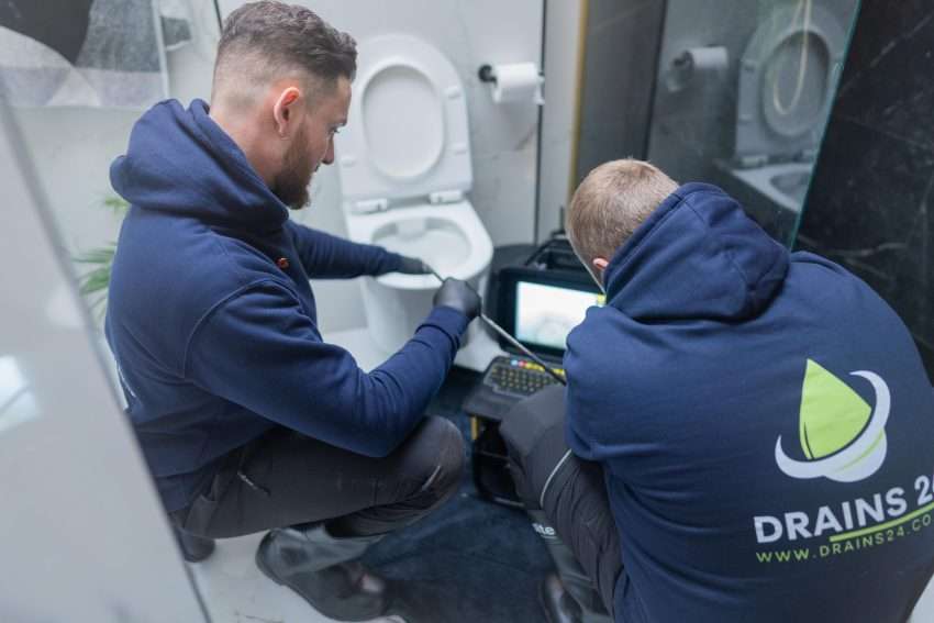 Portsmouth emergency drain unblocking van responding to late-night flooding