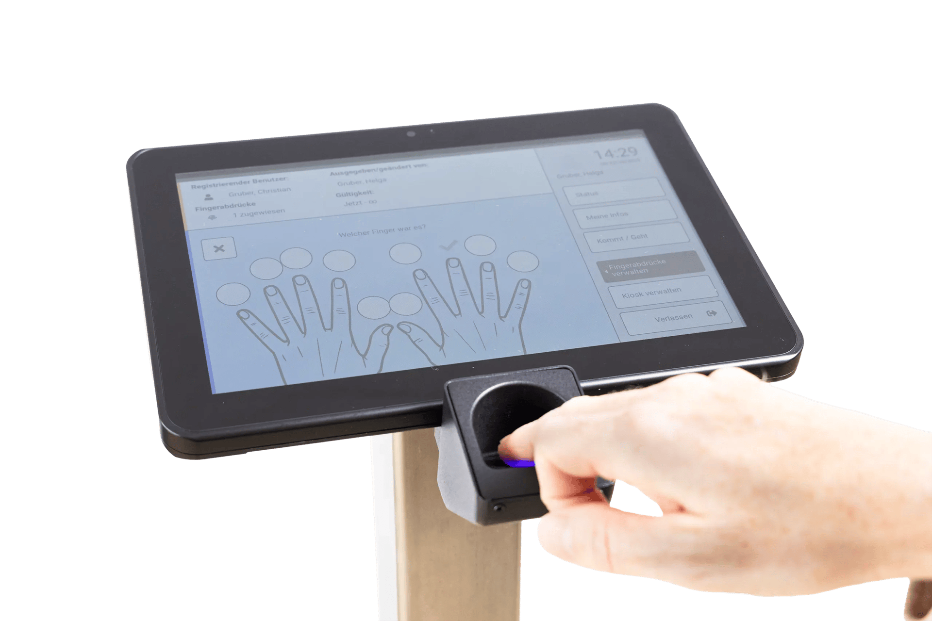 Fingerprint Terminal Personalwolke für Bauunternehmen und Architekten