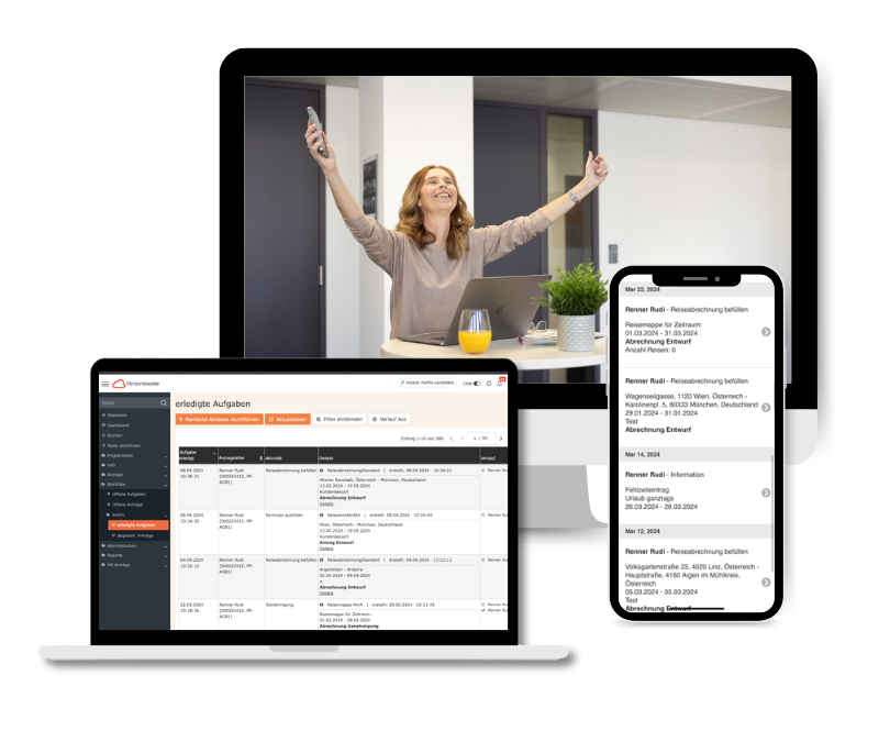 Personalwolke - Time recording and travel expense accounting from Austria