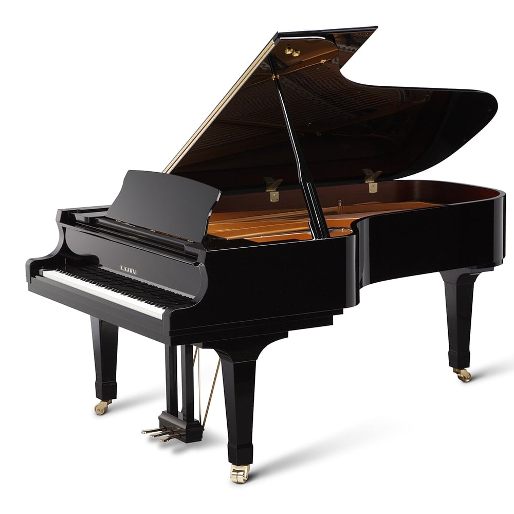 GX-7 Polished Ebony baby grand in Piano Gallery Kawai showroom Alberta Calgary