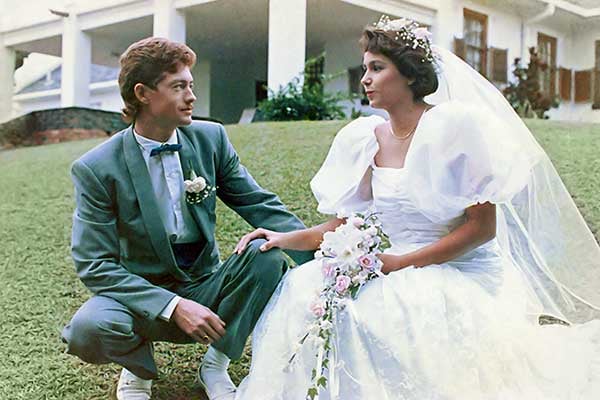 Colour corrected wedding photo