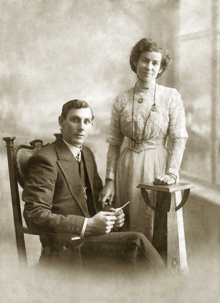 Restored old vintage photo