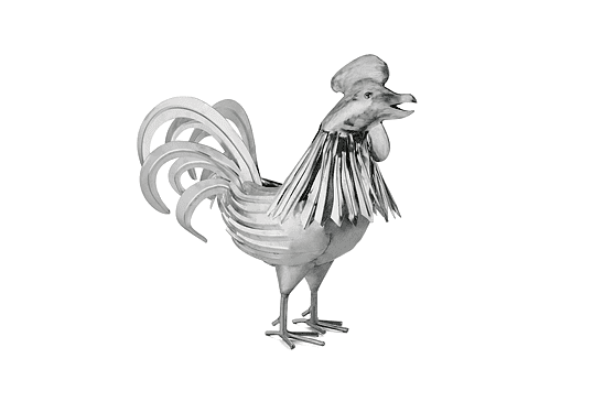 Dachfigur Hahn Zink Kupfer