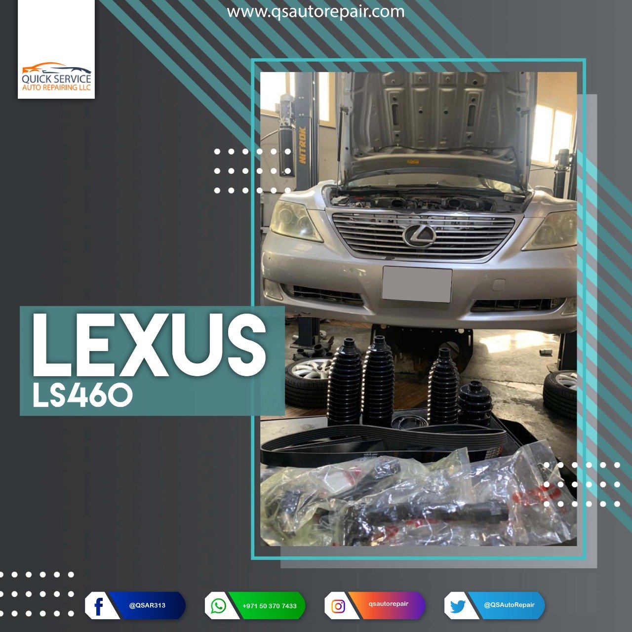 Lexus LS460 Steering Tie Rod Inner Outer Steering Rack Boot Engine Belt Steering Tie Rod End Tensioner Idler Pulley