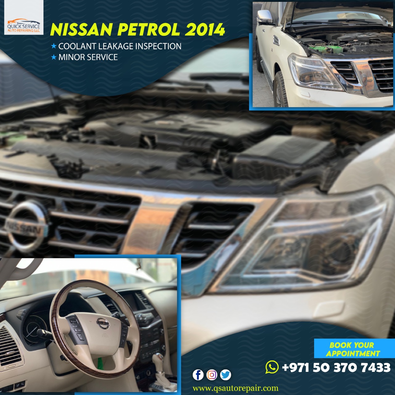 Nissan Petrol 2014 Coolant Leakage Inspection