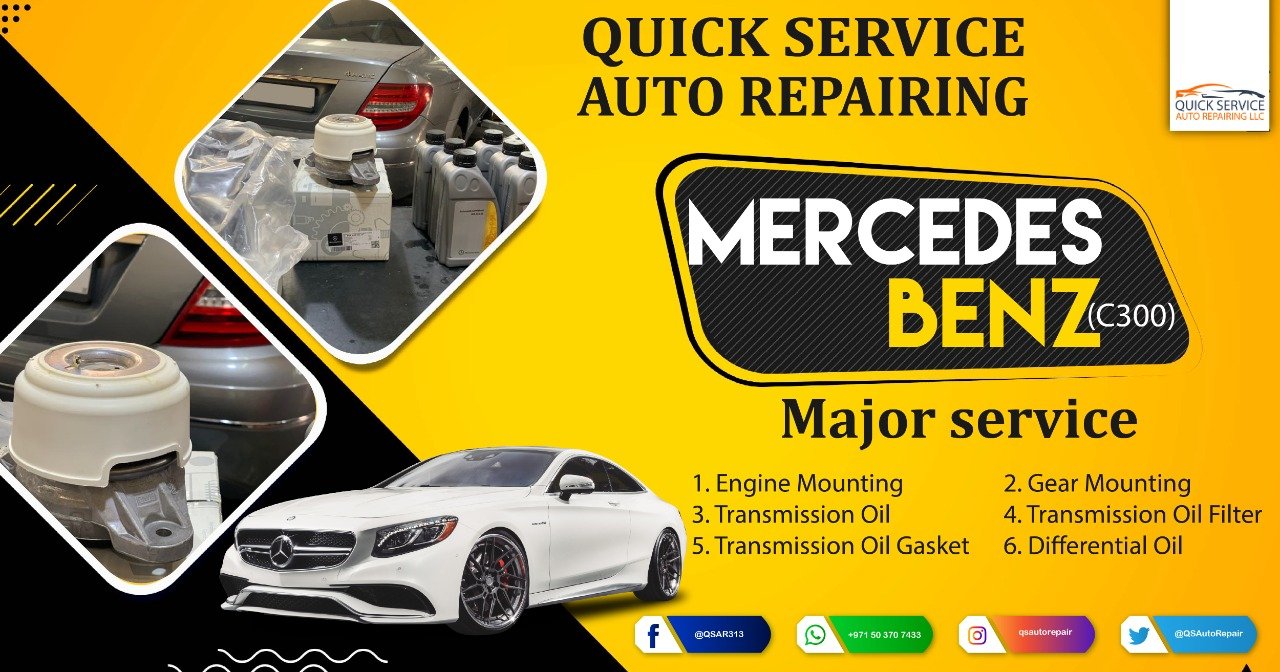 Major Service of Mercedes Benz C300 Engine Mounting Gear Mounting Transmission Oil