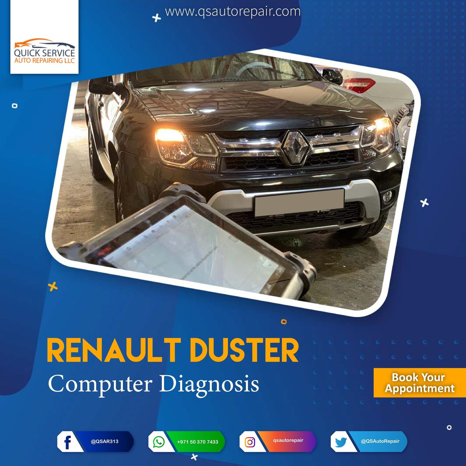 خدمة تشخيص الكمبيوتر لسيارة رينو داستر