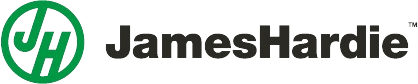 Logo of james hardie industries, a building materials company.
