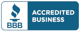 Logo of the better business bureau (bbb) indicating an accredited business.