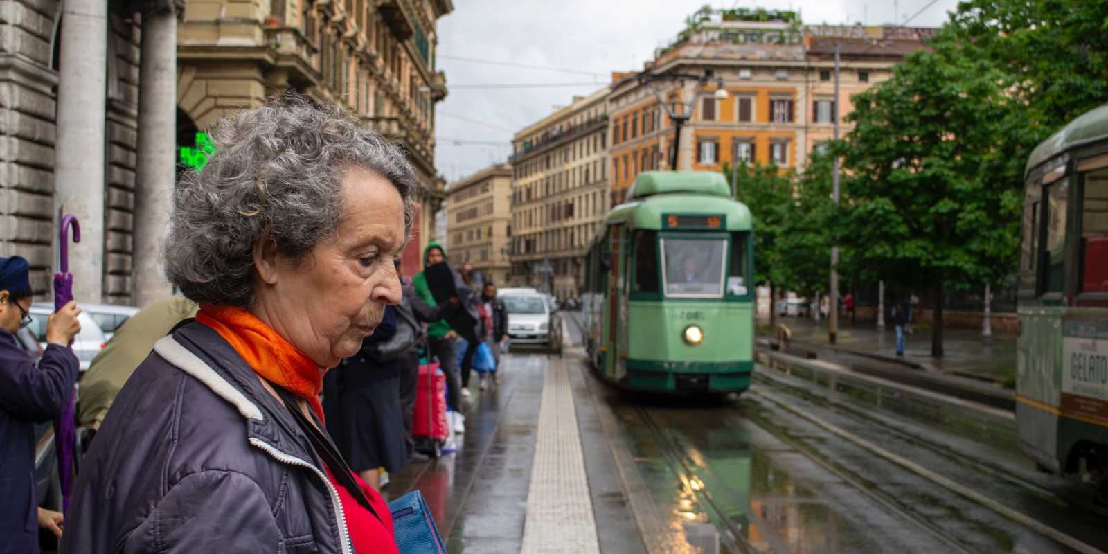 The Rome public transportation network includes Metro, buses and trams.