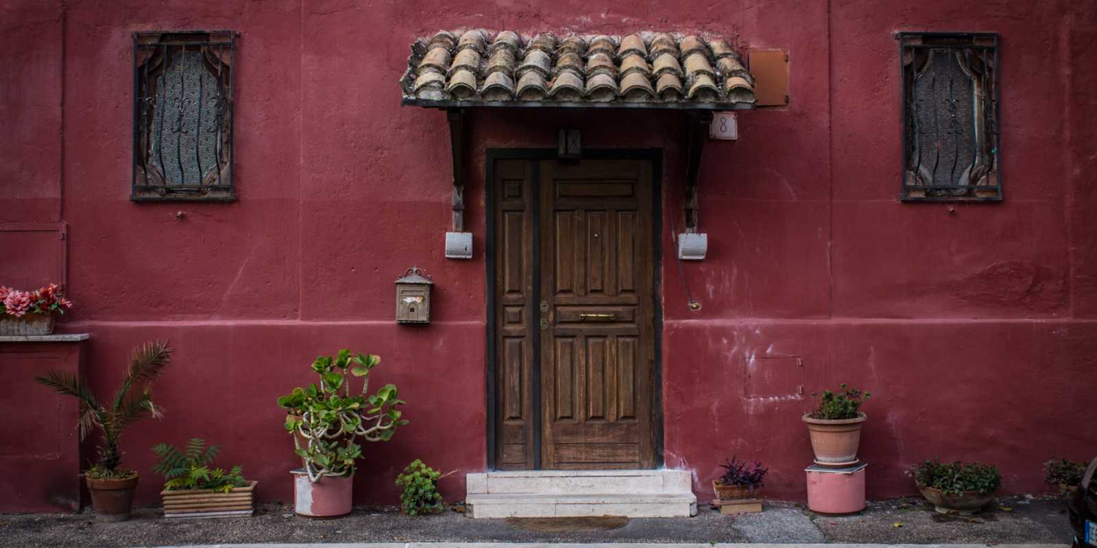Garbatella neighborhood in Rome, Italy