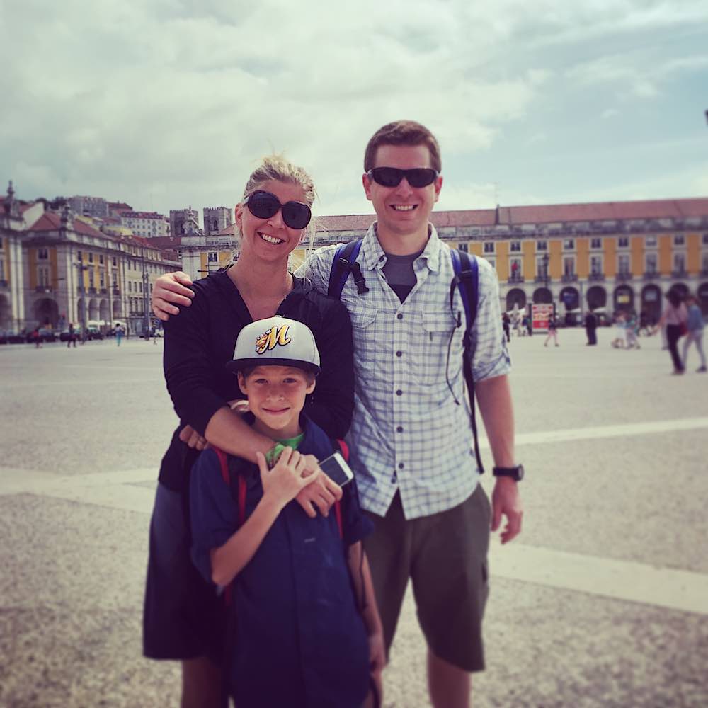 Rory Moulton with family in Lisbon Portugal