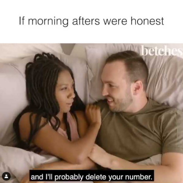 ''Was I really that bad in bed or is it just my weird, alcohol-hazed memory? How do I get out of here fast? Oh shit, she is awake.“