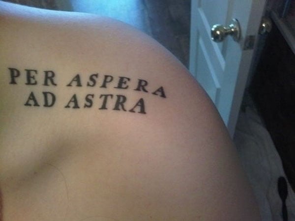 tattoo, per aspera ad astra