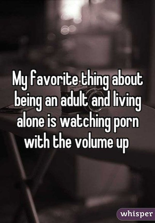 My favorite thing about being an adult and living alone is enjoying privacy.