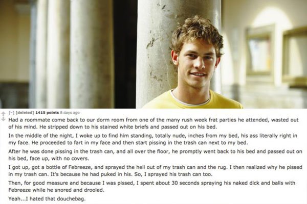 College Roommate Horror Stories in meme form. (6)