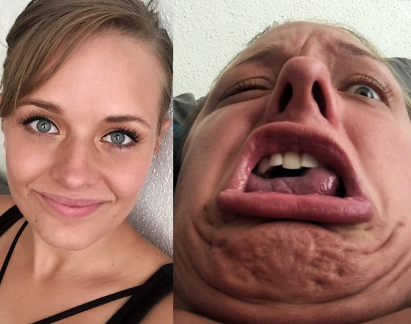 Pretty girls with ugly faces. (10)