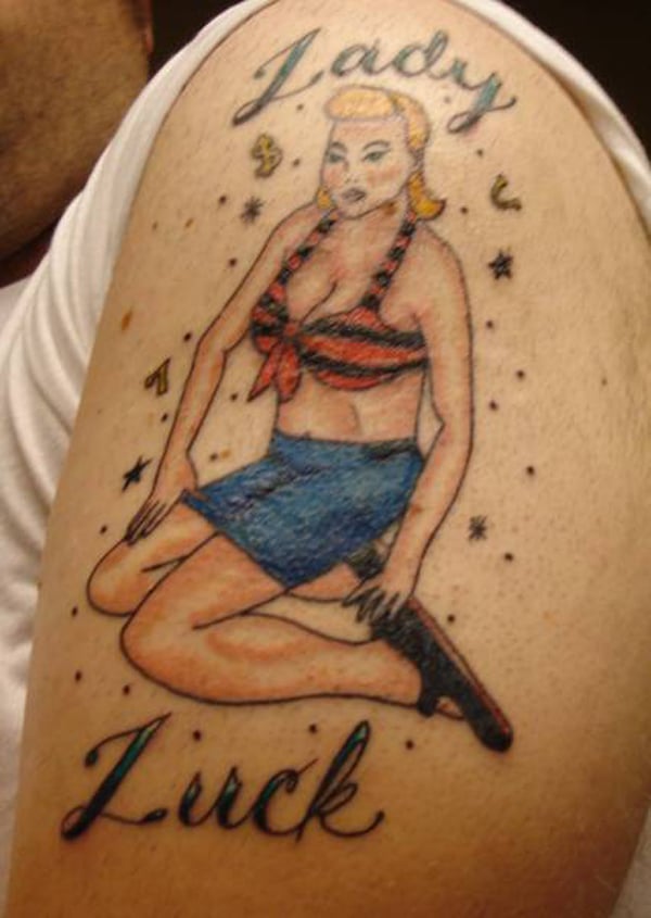 A forever reminder of what a bad decision looks like: a tattooed woman with