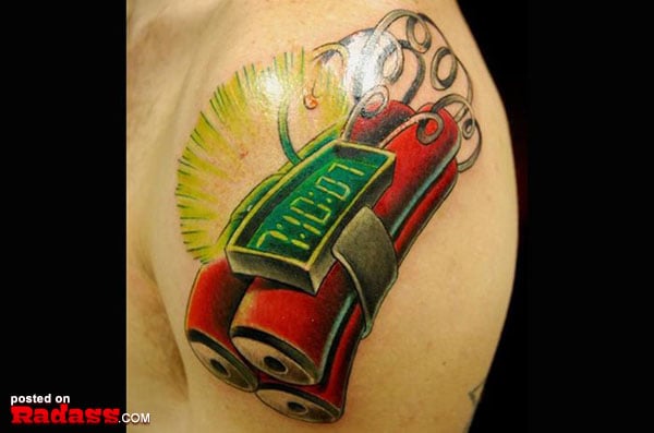 A black and white photo of a man posing with a band from the 90's.