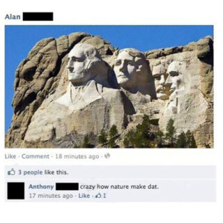 Facebook, picture, statue, president Abraham Lincoln
