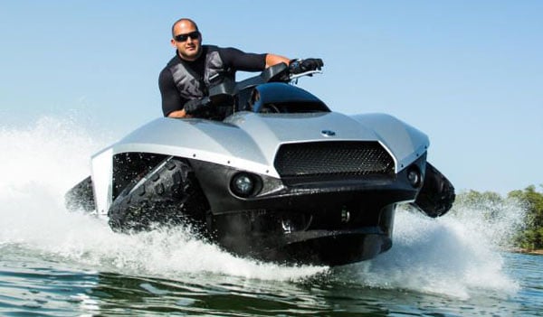 A man indulging in a luxury jet ski ride.
