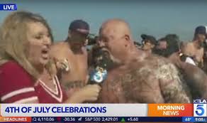 California, reporter, live TV, 4th of July celebrations.