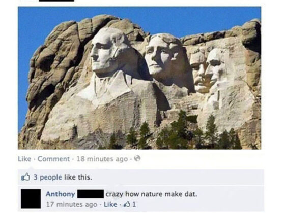 Facebook, picture, statue, president Abraham Lincoln
