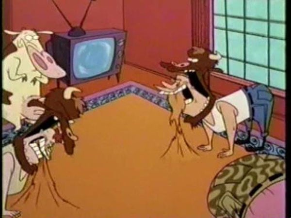 A cartoon of a group of people in a room with hidden dirty jokes.